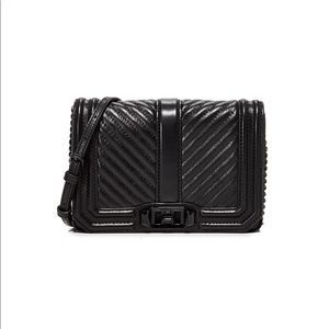 Rebecca Minkoff black quilted crossbody purse